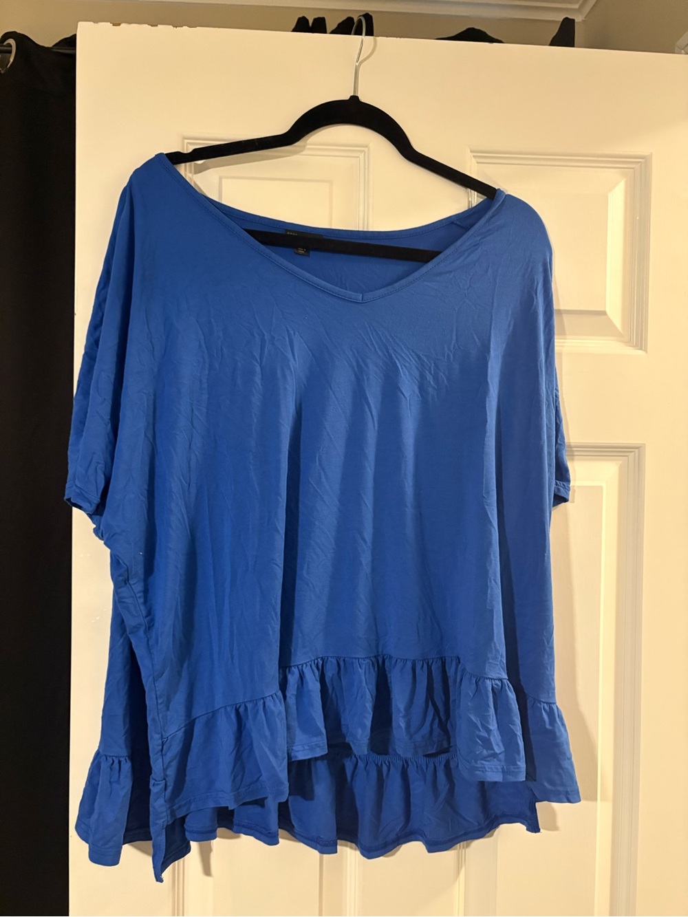 Coco + Carmen Royal Blue V-Neck Ruffle Hem Tunic
